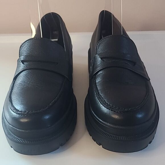 Portland Leather Patina ZOE CHUNKY LOAFER Black Size 9 EU 39 - Picture 3 of 16